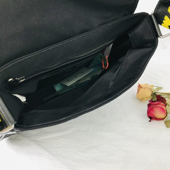 NEW Off-White - Logo Nylon Crossbody Bag In Black - Picture 10 of 12